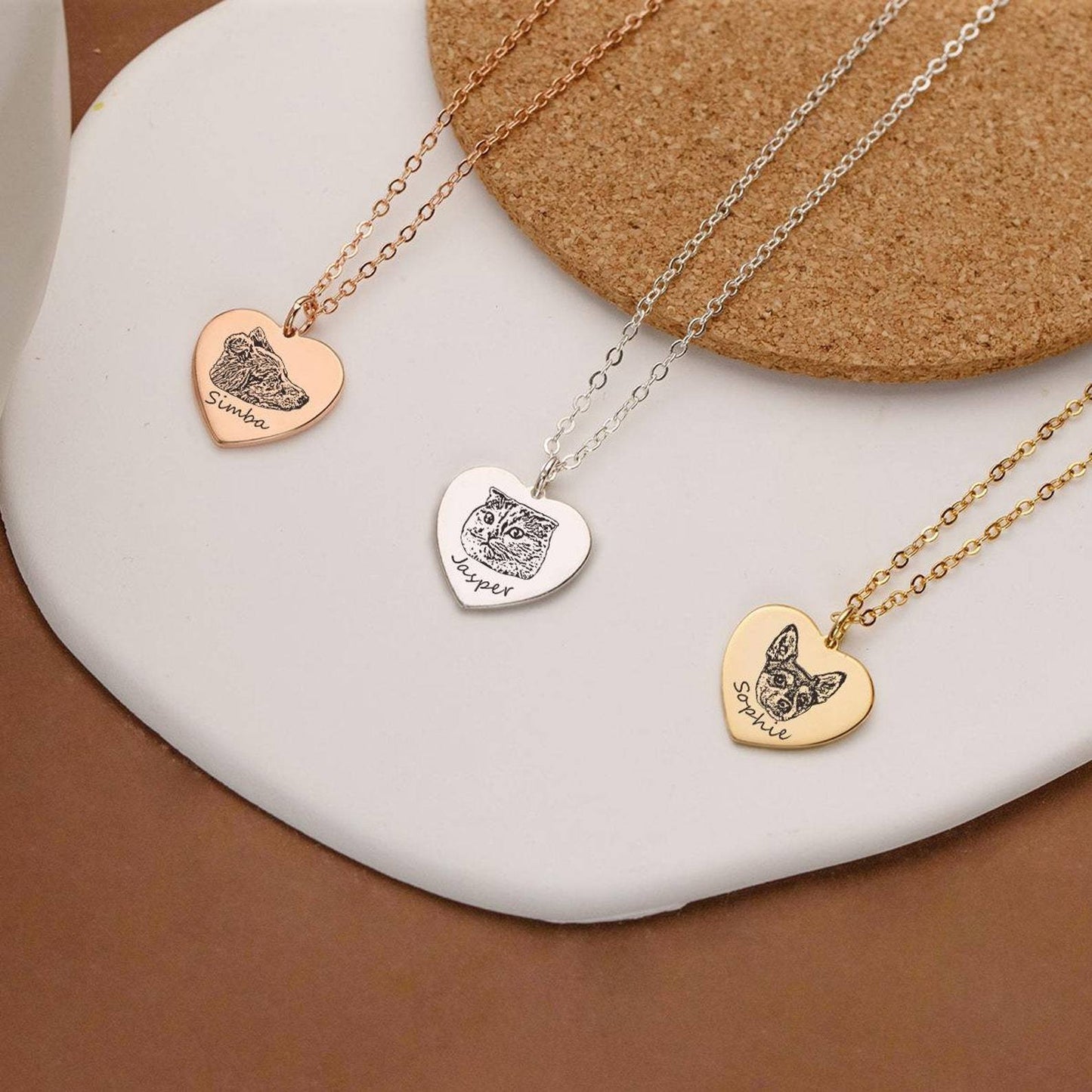 Pet Face Heart Necklace - troveclaw