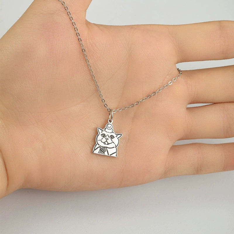Personalized Pet Portraits Necklace