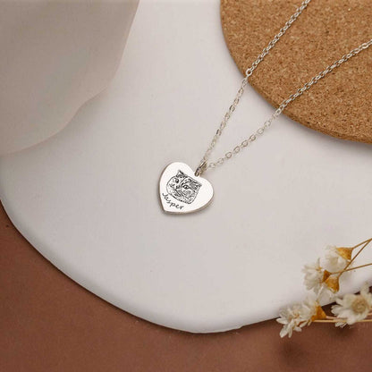 Pet Face Heart Necklace - troveclaw