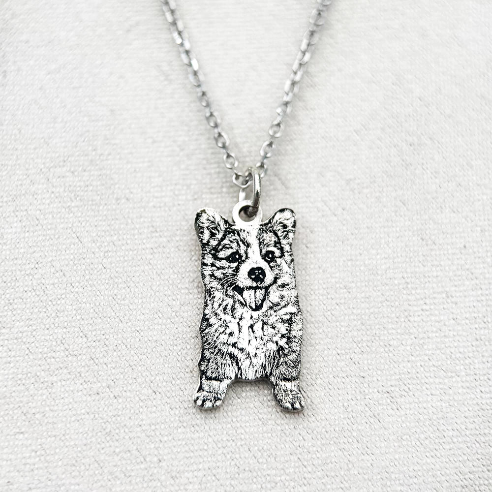 Personalized Pet Cutout Necklace