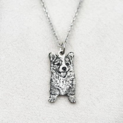 Personalized Pet Cutout Necklace