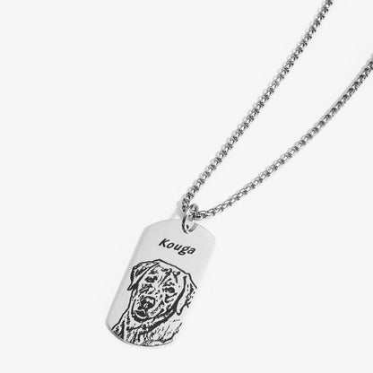 Pet Face Tag Necklace - troveclaw