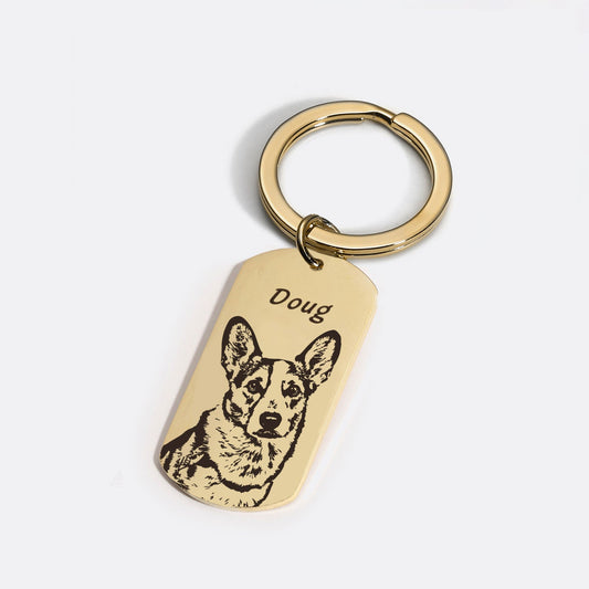 Pet Face Tag Keychain - troveclaw