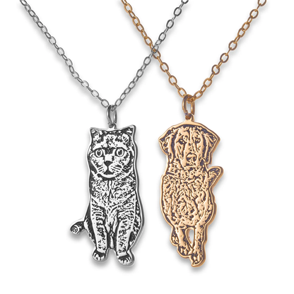 Personalized Pet Cutout Necklace